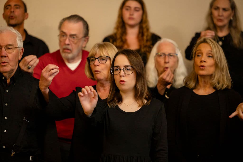 Salisbury Singers members rehearsing